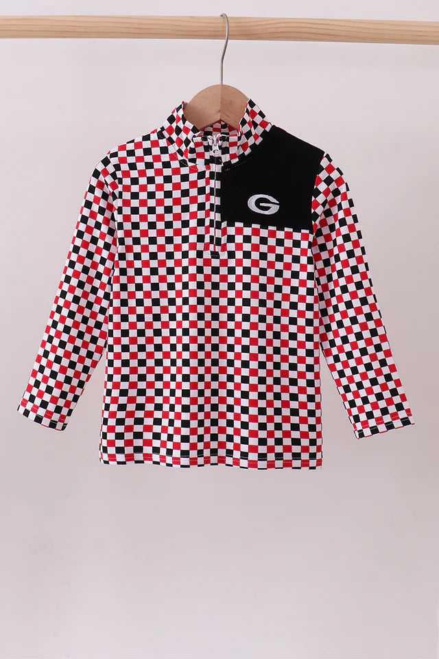 Checkered Georgia Half Zip
