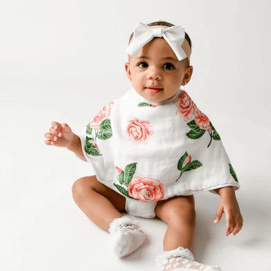 Camellia Bib/Burp Cloth Combo