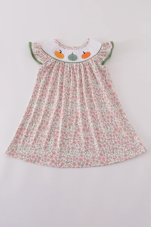 Pumpkin Floral Dress