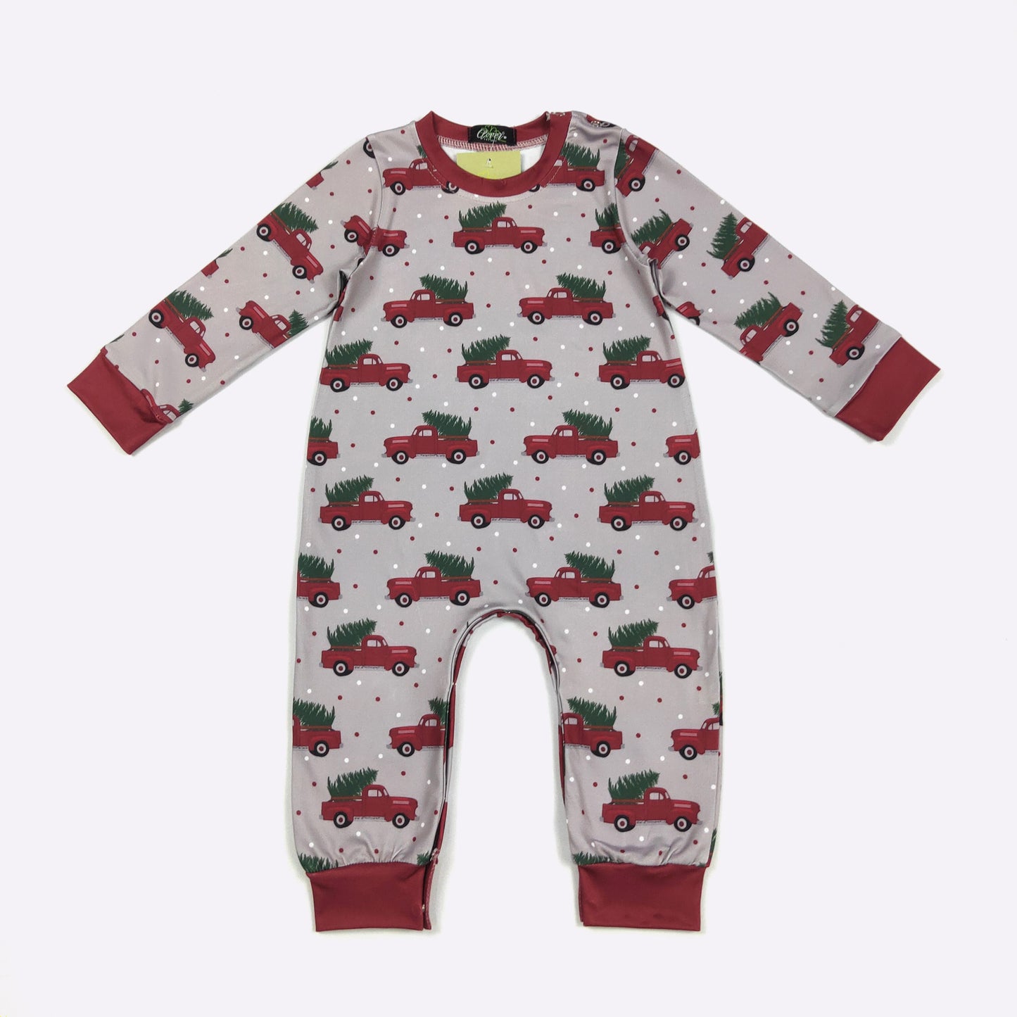 Red Truck Christmas Romper