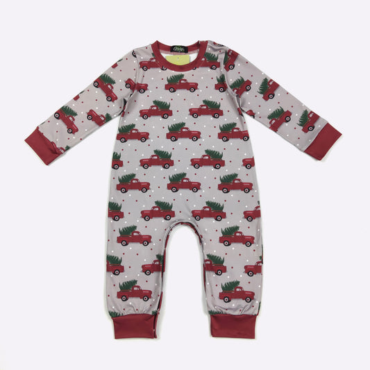 Red Truck Christmas Romper