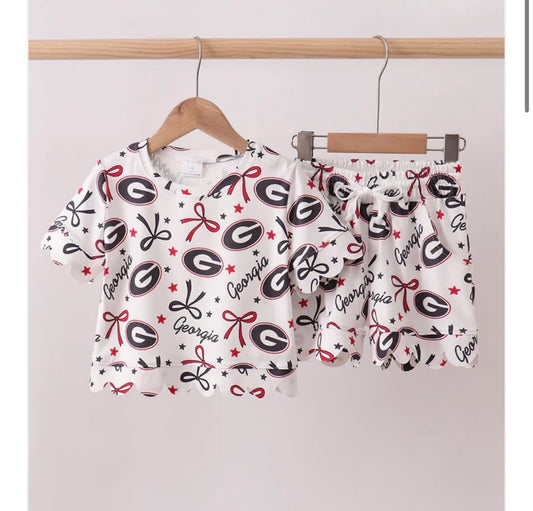 Georgia Scalloped Short Set