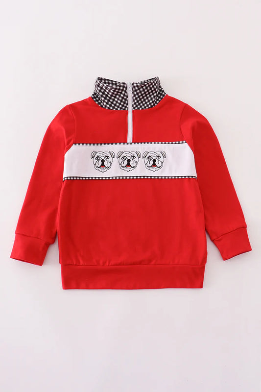 Bulldog Embroidery Pullover