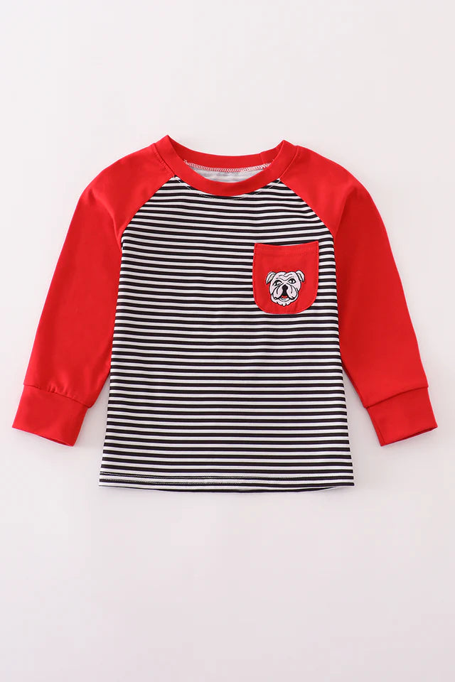 Georgia Bulldog Stripe Top