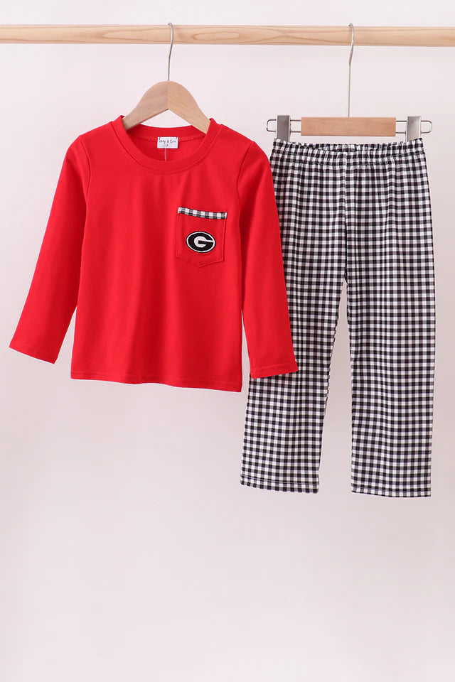 Georgia Gingham Boys Pant Set