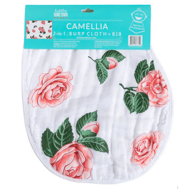 Camellia Bib/Burp Cloth Combo
